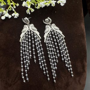 Oxidierte Silber Ohrringe, Liebe Vögel Motiv Ohrringe, Antik Silber Look Alike Ohrringe, Baumler und Tropfen Ohrringe, Geschenke für sie