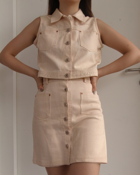 Vintage Beige Corduroy Set