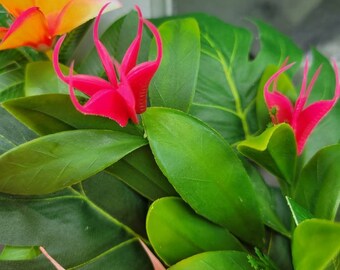 Arricraft Floral Flamingo Welcome Door Banner, Tropical Plants