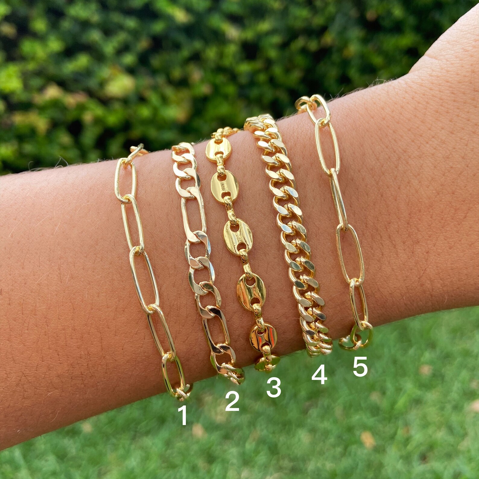 Gold Plated Bracelets Full Set or Individual Etsy