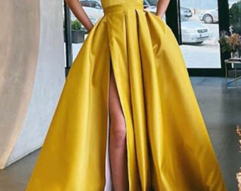 One off shoulder Gown