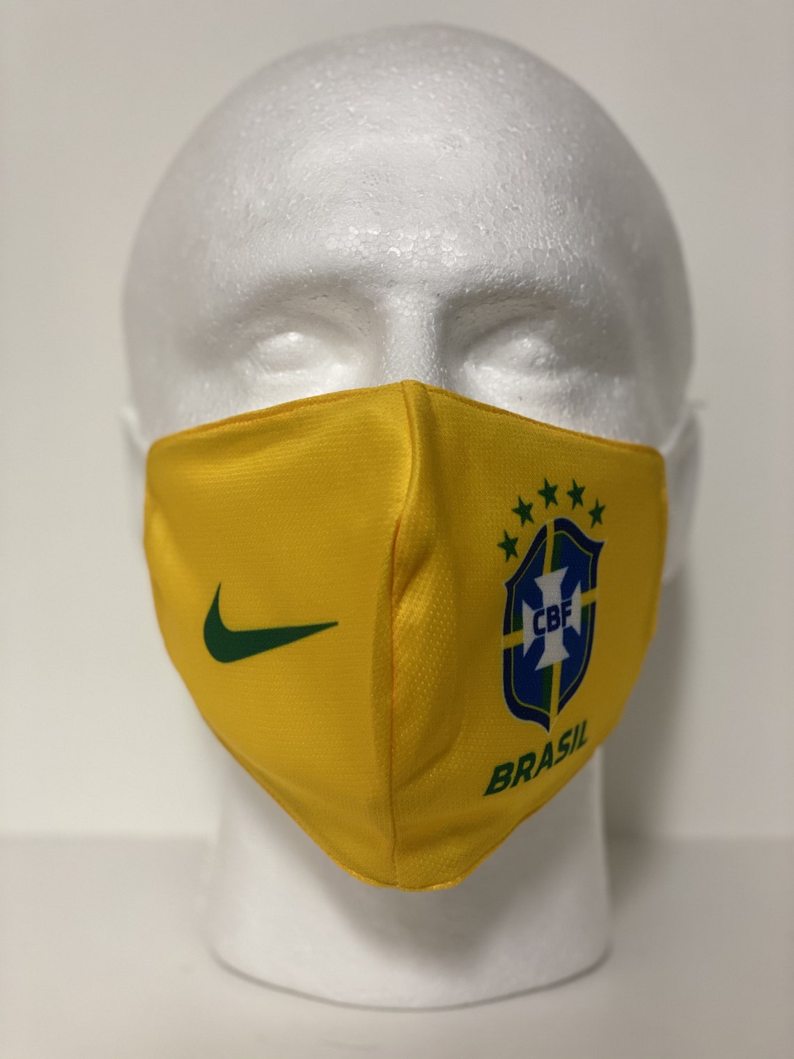 Brazil national team soccer face mask Yellow or Blue Etsy
