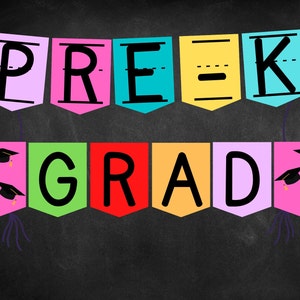 Pre-K Graduation Banner / Instant Digital Download