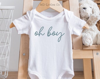 Oh Boy Baby Boy Onesie®, It's a Boy Gender Announcement, Gender Reveal Onesie®, Baby Shower Gift for Baby Boy, Baby Boy Clothes