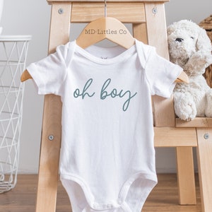 Oh Boy Baby Boy Onesie®, It&#39;s a Boy Gender Announcement, Gender Reveal Onesie®, Baby Shower Gift for Baby Boy, Baby Boy Clothes