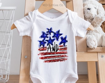4th of July Baby Onesie®, July 4th Baby, Patriotic Onesie®, 4th of July Toddler Shirt, Cute Fourth of July Onesie®, Stars and Stripes