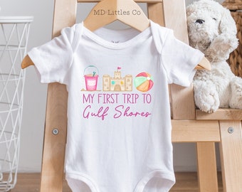 First Trip to the Beach Onesie®, Beach Onesie®, Vacation Onesie®, Beach Baby Onesie®, Toddler Beach Shirt, Travel Onesie®, Baby Girl Onesie®