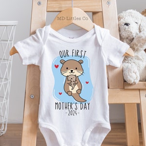 Our First Mother's Day Onesie® With Otters, Gift From Baby ...