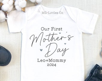 Our First Mother's Day Onesie®, Mothers Day Gift from Baby, 1st Mothers Day, Personalized Mothers Day, Gift from Son, Custom Baby Onesie®