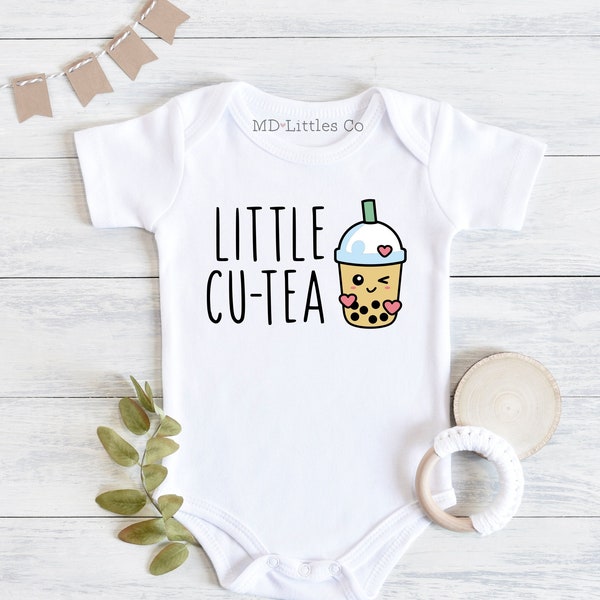 Little Cu-Tea Boba Tea Onesie®, Baby Shower Gift Ideas, Boba Tea Lover, Cute Gender Neutral Baby Clothes