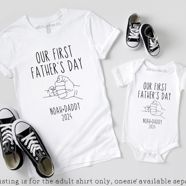 Matching Our First Fathers Day Fist Bump Shirt, Funny Our First Father's Day Shirt, Father's Day Gift Ideas, Matching Daddy Baby Shirts