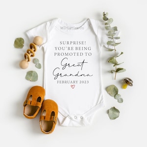 Promoted to Great Grandma Onesie®, Pregnancy Reveal Onesie®, Great Grandma Onesie®, Great Grandma 2024, New Great Grandma