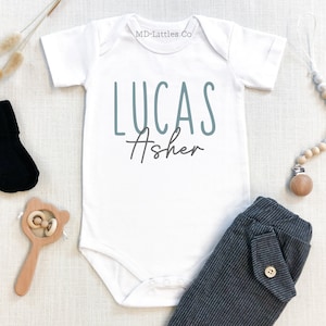 Personalized Boy Name Onesie®, Baby Boys Onesies®, Baby Name Announcement, Personalized Baby Name Onesie®, Baby Name Reveal, for Baby Boy