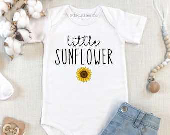 Little Sunflower Onesie®, Sunflower Baby, Sunflower Shirt, Sunflower, Baby Girl Onesies®, Fall Onesie®, Baby Shower Gift, Cute Onesie®