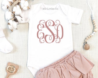 Monogram Baby Onesie®, Baby Gifts, Monogram Baby Gift, Baby Girl Gift, New Baby Gift, Baby Shower Gift for Baby Girl, Monogram Toddler Shirt