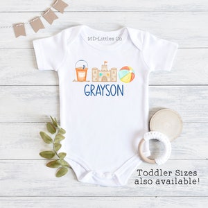 Personalized Beach Onesie®, Beach Baby Onesie®, Vacation Onesie®, Toddler, Beach Shirts, Baby Boy Onesie®, Name Onesie®, Beach Onesie®