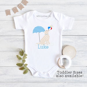 Personalized Beach Onesie® for Boys, Vacation Onesie® with Name, Beach Baby Onesie®, Toddler Beach Shirt, Baby Boy Clothes