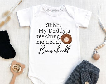 Baseball Baby Onesie®, Baseball Baby Shower, Baseball Baby, Baby Shower Gift, Baseball Onesie®, Baseball with Daddy Onesie®, Funny