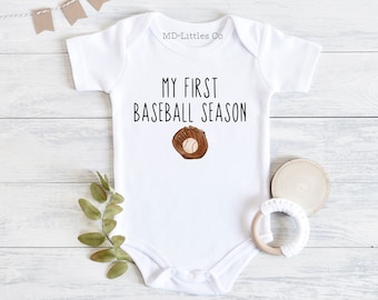 My First Baseball Season Onesie®, Baseball Baby Shower, Baby Shower Gift, Baseball Onesie®, Baby Boy Onesie®, Gender Neutral Onesie®