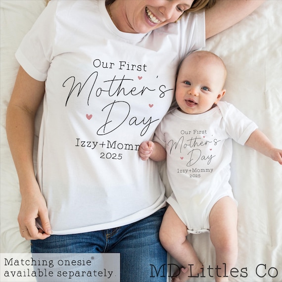 Our First Mothers Day Shirt for Mom, Mother's Day Gifts, Matching Mothers  Day Shirts, Personalized Mom and Baby Shirts, First Time Mom - Etsy