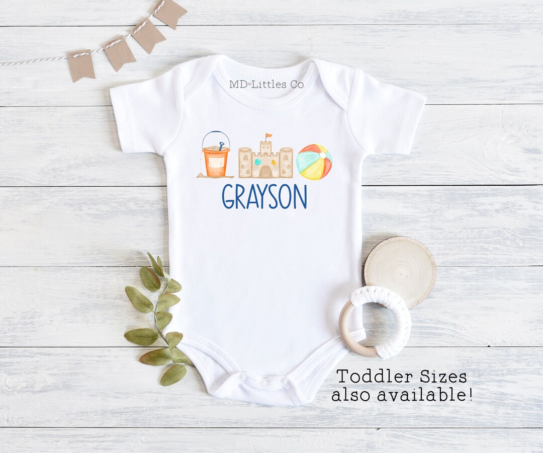 Personalized Beach Onesie®, Beach Baby Onesie®, Vacation Onesie®, Toddler, Beach Shirts, Baby