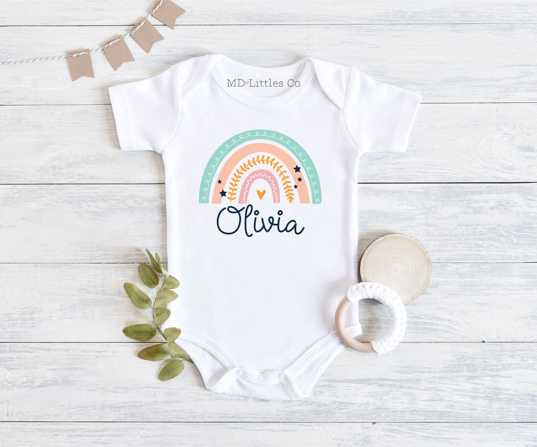 Personalized Rainbow Baby Onesie® Rainbow Baby Onesies® Baby Etsy