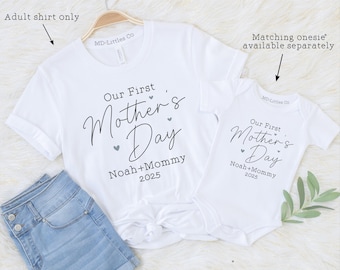 Our First Mothers Day Shirt for Mom, Mother's Day Gifts, Matching Mothers Day Shirts, Personalized Mom and Baby Shirts, First Time Mom