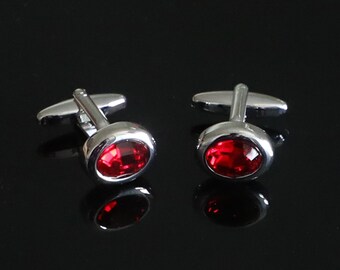ruby wedding cufflinks