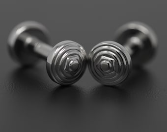 Novelty Silver Tone Dumbbell Cufflinks Sports Barbell Cufflinks Best Birthday Father's Day Gift Wedding Gift For Him