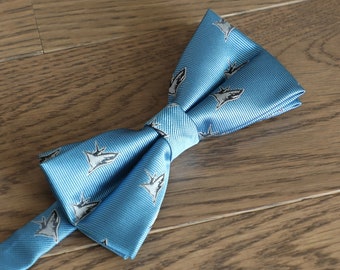 Men Pre-tied Bow Tie Sea Animal Shark Bow Tie Groomsman Wedding Gift Bowtie Tuxedo Formal Wear Anniversary Bowties