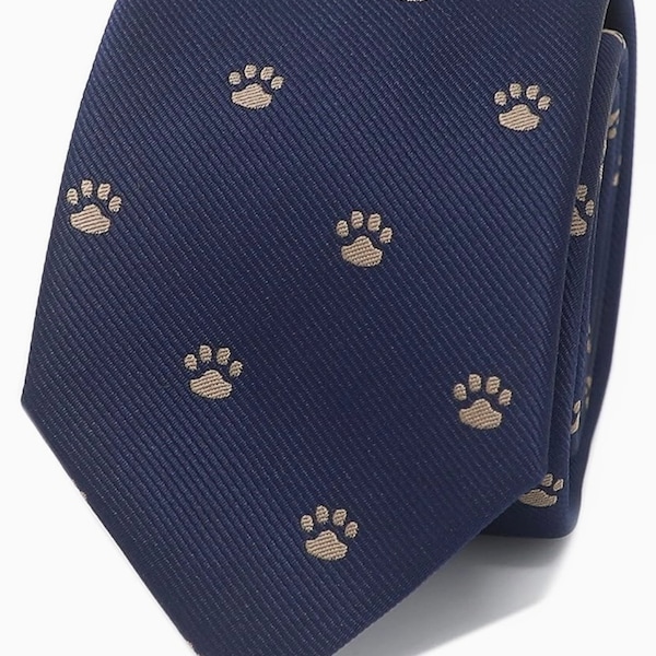 Puppy Paw Print Pattern Necktie And Cufflinks Set Gift Men Novelty Animal Bear Foot Print Tie Groomsman Wedding Tie And Cufflinks Set