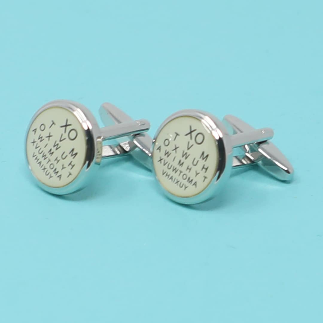 Round Eye Chart Vision Test Cuff Links Best Gift Father's Etsy