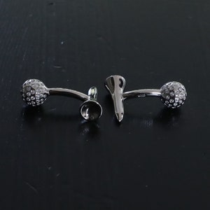 925 Sterling Silver Golf Ball and Golf Tee Cufflinks Best Gift for Men