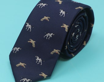 Novelty Dog And Bird Pattern Necktie 2.75" Wide Men Fancy Animal Tie