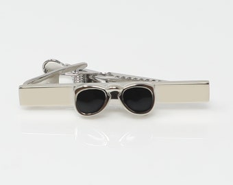 Sunglasses Tie Clip Men Novelty Glasses Tie Bar Best Birthday Wedding Gift For Him