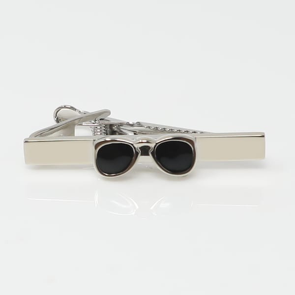 Sunglasses Tie Clip Men Novelty Glasses Tie Bar Best Birthday Wedding Gift For Him