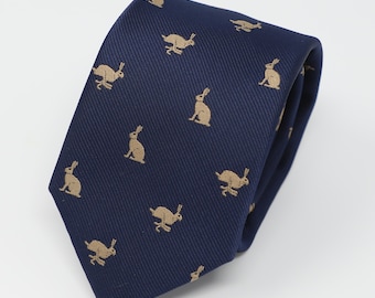 Novelty Rabbit Pattern Necktie 2.75" Wide Men Fancy Hare Tie Bunny Necktie