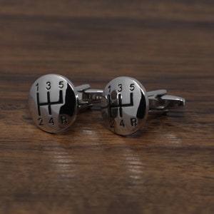 Car Gear Cufflinks 5 Speed Gear Shift Men Gift Wedding Anniversary Father Husband Son Birthday Gift