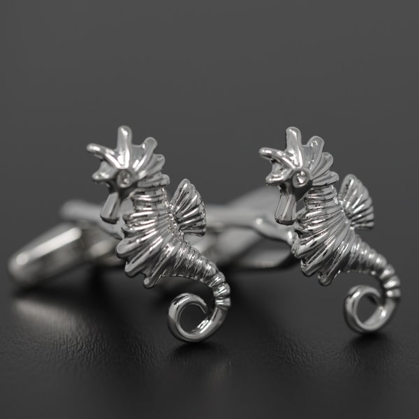 Animal Seahorse Cufflinks Best Birthday Father's Day Wedding Men Gift