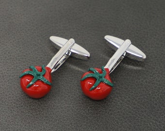 Novelty Fruit Cuff Links Vegetable Cuff Links Tomato Cufflinks Pineapple Cufflinks Best Birthday Gift for Him Wedding Gift