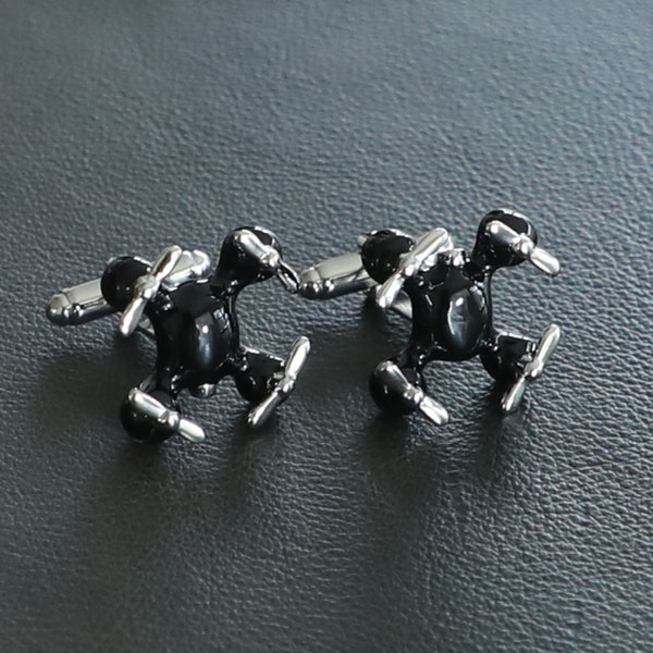 Men Novelty Black Quadcopter Drone Cufflinks 4 Propellers Flying UAV Cuff links  Best Gift For Him