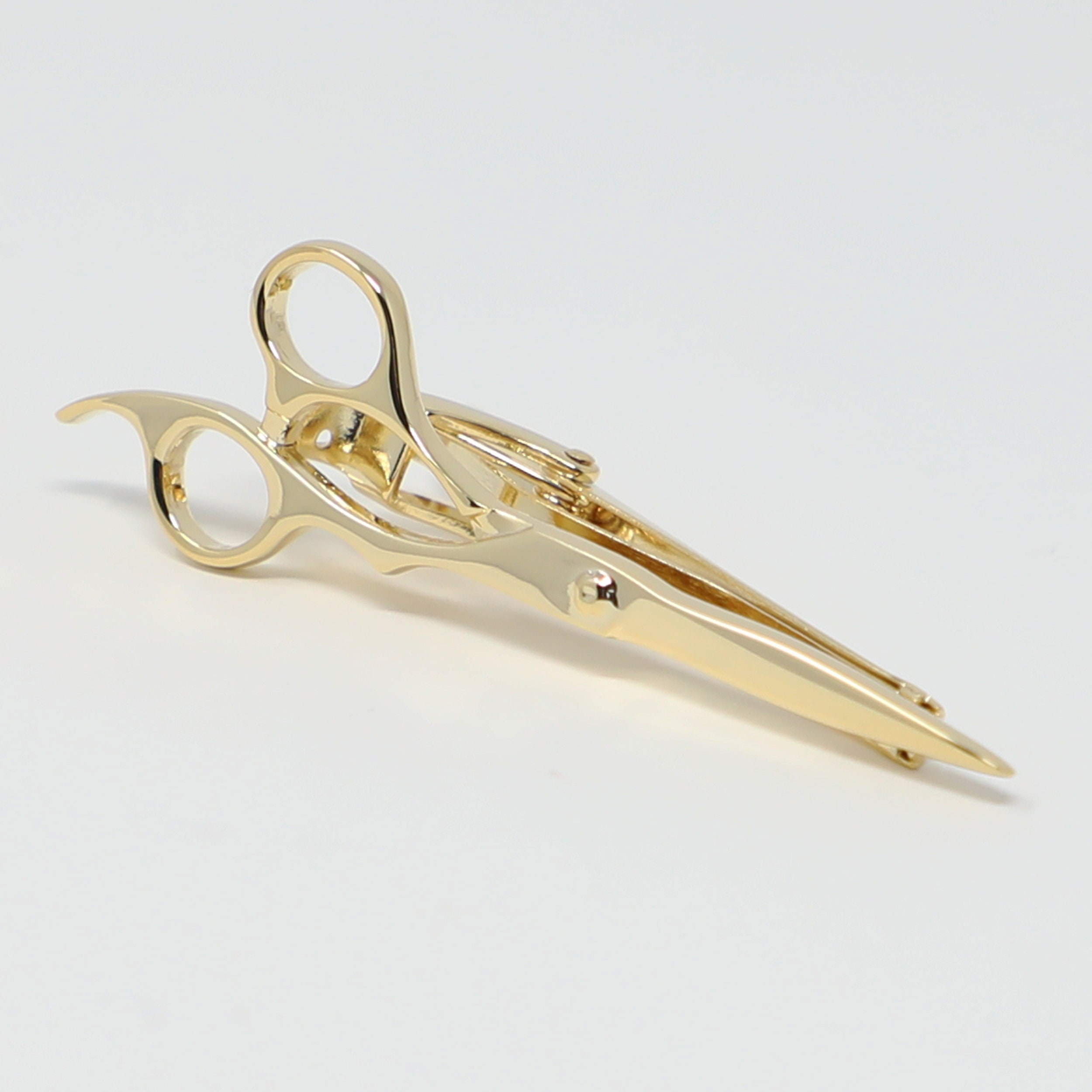 Scissors Tie Clip Men Novelty Gold Tone Barber Scissors Tie Etsy