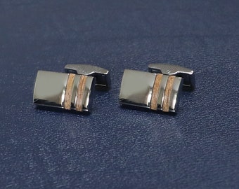Rectangle Wood Stripes Cuff Links Best Birthday Father's Day Gift Wedding Gift For Him