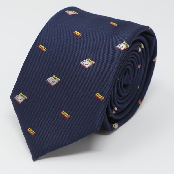 Novelty Vintage Game Console And Controller Necktie 2.25" Wide Men Fancy Retro Video Game Tie