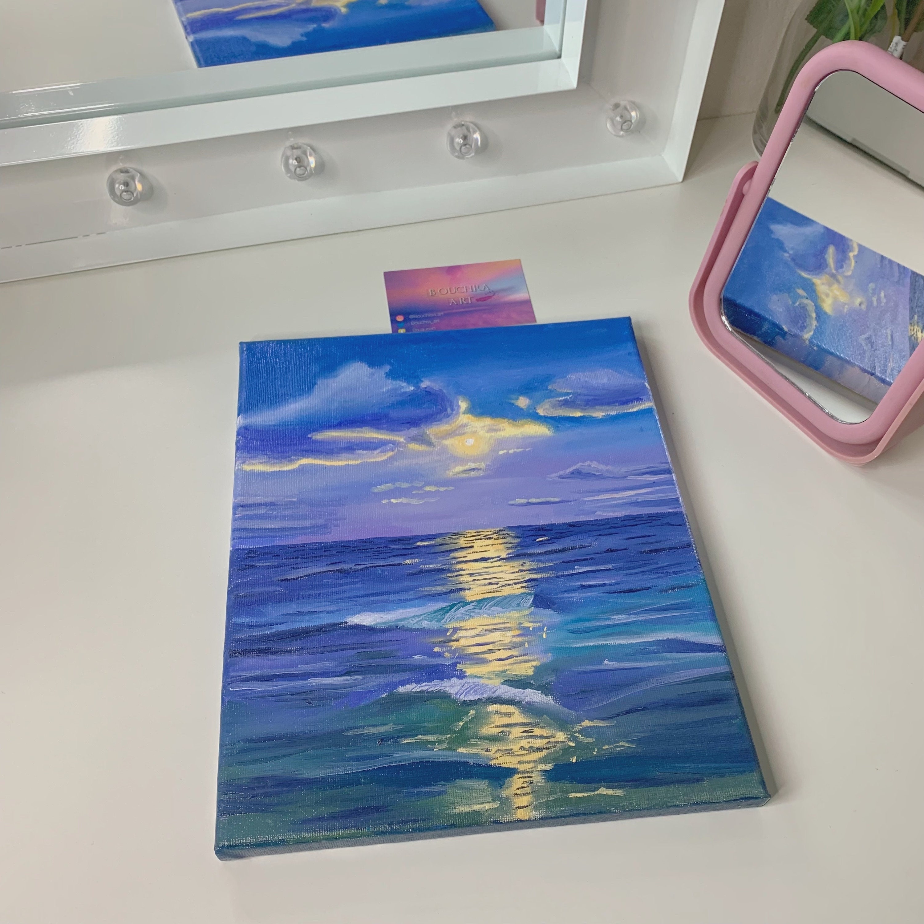 The Sea When The Moon Rises Oil Painting Etsy