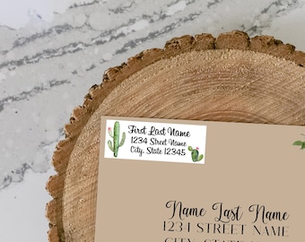 Personalized Address Labels | Cactus Labels | Return Address Labels | Watercolor Cactus Labels | Cacti | Plant Sticker | Plant Address Label