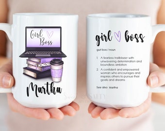 Girl Boss Coffee Mug, Gift for Bosses Day, Personalized Girl Boss Coffee Mug, Boss Lady Coffee Mug, Girl Boss Gift, Boss Coffee Mug
