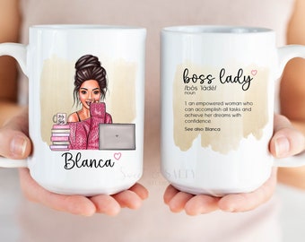 Boss Woman Coffee Mug, Boss Lady Coffee Mug, Personalized Boss Coffee Mug, Boss Lady Gift, Boss Lady Definition Mug, Boss Day Gift Idea