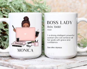Personalized Boss Coffee Mug, Boss Lady Gift, Boss Woman Coffee Mug, Boss Lady Coffee Mug, Boss Lady Definition Mug, Boss Day Gift Idea
