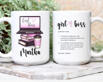 Personalized Boss Coffee Mug, Boss Lady Coffee Mug, Boss Lady Gift, Boss Woman Coffee Mug, Boss Lady Definition Mug, Gift for Bosses Day